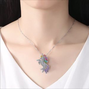 Rhinestone Unicorn 🦄 Necklace Girls Women
